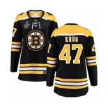 Women's Boston Bruins #47 Torey Krug Authentic Black Home Fanatics Branded Breakaway 2019 Stanley Cup Final Bound Hockey Jersey