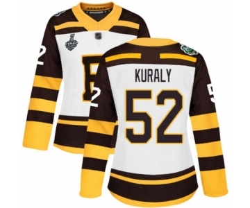 Women's Boston Bruins #52 Sean Kuraly Authentic White Winter Classic 2019 Stanley Cup Final Bound Hockey Jersey