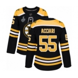 Women's Boston Bruins #55 Noel Acciari Premier Black Home 2019 Stanley Cup Final Bound Hockey Jersey