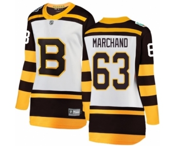 Women's Boston Bruins #63 Brad Marchand White 2019 Winter Classic Fanatics Branded Breakaway NHL Jersey