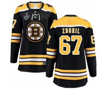 Women's Boston Bruins #67 Jakub Zboril Authentic Black Home Fanatics Branded Breakaway 2019 Stanley Cup Final Bound Hockey Jersey