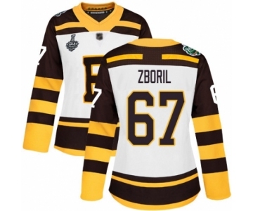 Women's Boston Bruins #67 Jakub Zboril Authentic White Winter Classic 2019 Stanley Cup Final Bound Hockey Jersey