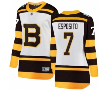 Women's Boston Bruins #7 Phil Esposito White 2019 Winter Classic Fanatics Branded Breakaway NHL Jersey