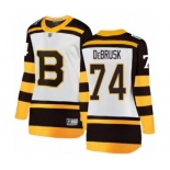 Women's Boston Bruins #74 Jake DeBrusk White 2019 Winter Classic Fanatics Branded Breakaway NHL Jersey