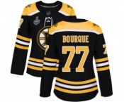 Women's Boston Bruins #77 Ray Bourque Authentic Black Home 2019 Stanley Cup Final Bound Hockey Jersey