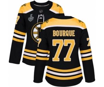 Women's Boston Bruins #77 Ray Bourque Authentic Black Home 2019 Stanley Cup Final Bound Hockey Jersey