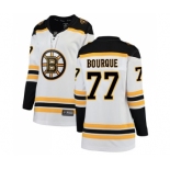 Women's Boston Bruins #77 Ray Bourque Authentic White Away Fanatics Branded Breakaway Hockey Jersey