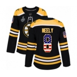 Women's Boston Bruins #8 Cam Neely Authentic Black USA Flag Fashion 2019 Stanley Cup Final Bound Hockey Jersey