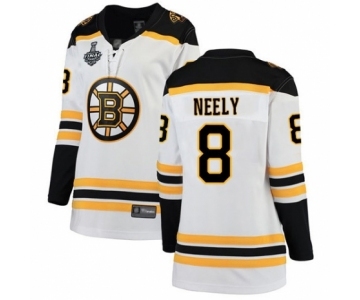 Women's Boston Bruins #8 Cam Neely Authentic White Away Fanatics Branded Breakaway 2019 Stanley Cup Final Bound Hockey Jersey