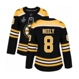 Women's Boston Bruins #8 Cam Neely Premier Black Home 2019 Stanley Cup Final Bound Hockey Jersey