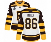 Women's Boston Bruins #86 Kevan Miller Authentic White Winter Classic 2019 Stanley Cup Final Bound Hockey Jersey