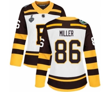 Women's Boston Bruins #86 Kevan Miller Authentic White Winter Classic 2019 Stanley Cup Final Bound Hockey Jersey