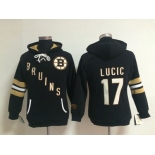 women nhl jerseys boston bruins #17 lucic black[pullover hooded sweatshirt]