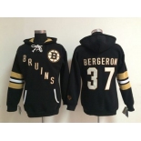 women nhl jerseys boston bruins #37 bergeron black[pullover hooded sweatshirt]