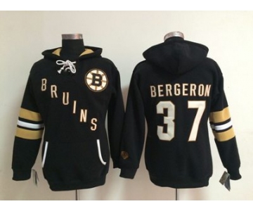 women nhl jerseys boston bruins #37 bergeron black[pullover hooded sweatshirt]