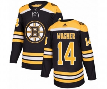 Youth Adidas Boston Bruins #14 Chris Wagner Authentic Black Home NHL Jersey