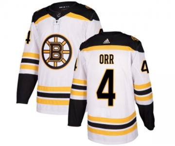 Youth Adidas Boston Bruins #4 Bobby Orr Authentic White Away NHL Jersey