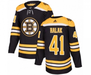 Youth Adidas Boston Bruins #41 Jaroslav Halak Authentic Black Home NHL Jersey