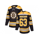 Youth Adidas Boston Bruins #63 Brad Marchand Black Home Authentic Stitched NHL Jersey