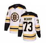 Youth Adidas Boston Bruins #73 Charlie McAvoy Authentic White Away NHL Jersey