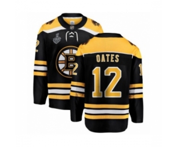 Youth Boston Bruins #12 Adam Oates Authentic Black Home Fanatics Branded Breakaway 2019 Stanley Cup Final Bound Hockey Jersey