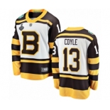 Youth Boston Bruins #13 Charlie Coyle White Winter Classic Fanatics Branded Breakaway 2019 Stanley Cup Final Bound Hockey Jersey