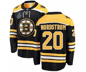 Youth Boston Bruins #20 Joakim Nordstrom Authentic Black Home Fanatics Branded Breakaway 2019 Stanley Cup Final Bound Hockey Jersey