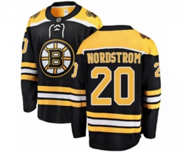 Youth Boston Bruins #20 Joakim Nordstrom Authentic Black Home Fanatics Branded Breakaway NHL Jersey