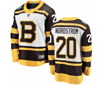 Youth Boston Bruins #20 Joakim Nordstrom White 2019 Winter Classic Fanatics Branded Breakaway NHL Jersey