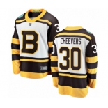 Youth Boston Bruins #30 Gerry Cheevers White 2019 Winter Classic Fanatics Branded Breakaway NHL Jersey