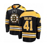 Youth Boston Bruins #41 Jaroslav Halak Authentic Black Home Fanatics Branded Breakaway NHL Jersey