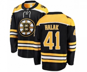 Youth Boston Bruins #41 Jaroslav Halak Authentic Black Home Fanatics Branded Breakaway NHL Jersey