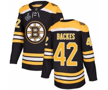 Youth Boston Bruins #42 David Backes Authentic Black Home 2019 Stanley Cup Final Bound Hockey Jersey