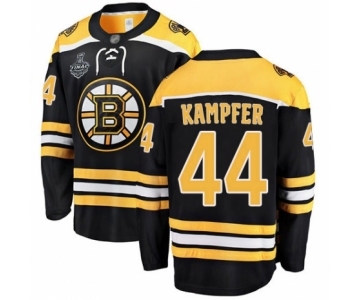 Youth Boston Bruins #44 Steven Kampfer Authentic Black Home Fanatics Branded Breakaway 2019 Stanley Cup Final Bound Hockey Jersey