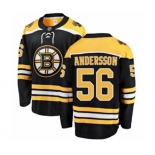 Youth Boston Bruins #56 Axel Andersson Authentic Black Home Fanatics Branded Breakaway NHL Jersey