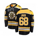 Youth Boston Bruins #68 Jaromir Jagr Authentic Black Home Fanatics Branded Breakaway 2019 Stanley Cup Final Bound Hockey Jersey