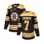 Youth Boston Bruins #7 Phil Esposito Authentic Black Home 2019 Stanley Cup Final Bound Hockey Jersey