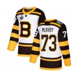 Youth Boston Bruins #73 Charlie McAvoy Authentic White Winter Classic 2019 Stanley Cup Final Bound Hockey Jersey