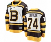 Youth Boston Bruins #74 Jake DeBrusk White Winter Classic Fanatics Branded Breakaway 2019 Stanley Cup Final Bound Hockey Jersey