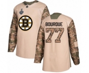 Youth Boston Bruins #77 Ray Bourque Authentic Camo Veterans Day Practice 2019 Stanley Cup Final Bound Hockey Jersey