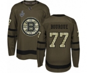 Youth Boston Bruins #77 Ray Bourque Authentic Green Salute to Service 2019 Stanley Cup Final Bound Hockey Jersey