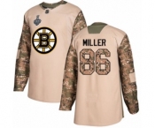 Youth Boston Bruins #86 Kevan Miller Authentic Camo Veterans Day Practice 2019 Stanley Cup Final Bound Hockey Jersey