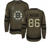 Youth Boston Bruins #86 Kevan Miller Authentic Green Salute to Service 2019 Stanley Cup Final Bound Hockey Jersey