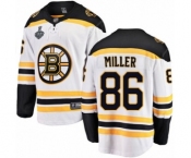 Youth Boston Bruins #86 Kevan Miller Authentic White Away Fanatics Branded Breakaway 2019 Stanley Cup Final Bound Hockey Jersey