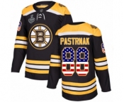 Youth Boston Bruins #88 David Pastrnak Authentic Black USA Flag Fashion 2019 Stanley Cup Final Bound Hockey Jerseys