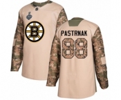 Youth Boston Bruins #88 David Pastrnak Authentic Camo Veterans Day Practice 2019 Stanley Cup Final Bound Hockey Jersey