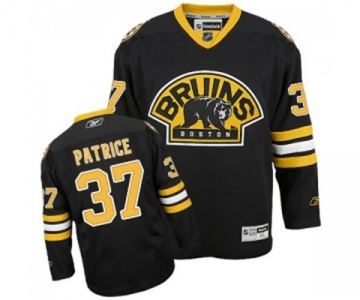 Youth Reebok Boston Bruins #37 Patrice Bergeron Authentic Black Third NHL Jersey