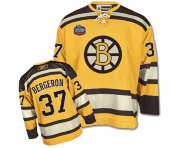 Youth Reebok Boston Bruins #37 Patrice Bergeron Premier Gold Winter Classic NHL Jersey