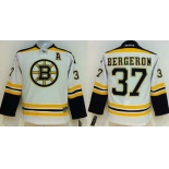 youth nhl boston bruins #37 bergeron white[patch A]