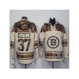 Men's Boston Bruins #37 Patrice Bergeron Cream Camo Stitched NHL Jersey